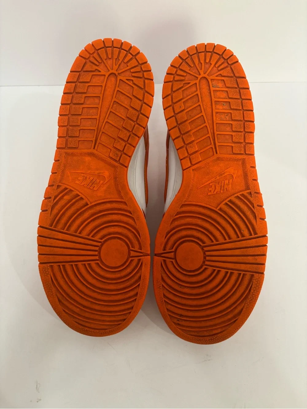 Nike Men’s Low-Top Sneakers in Orange and White